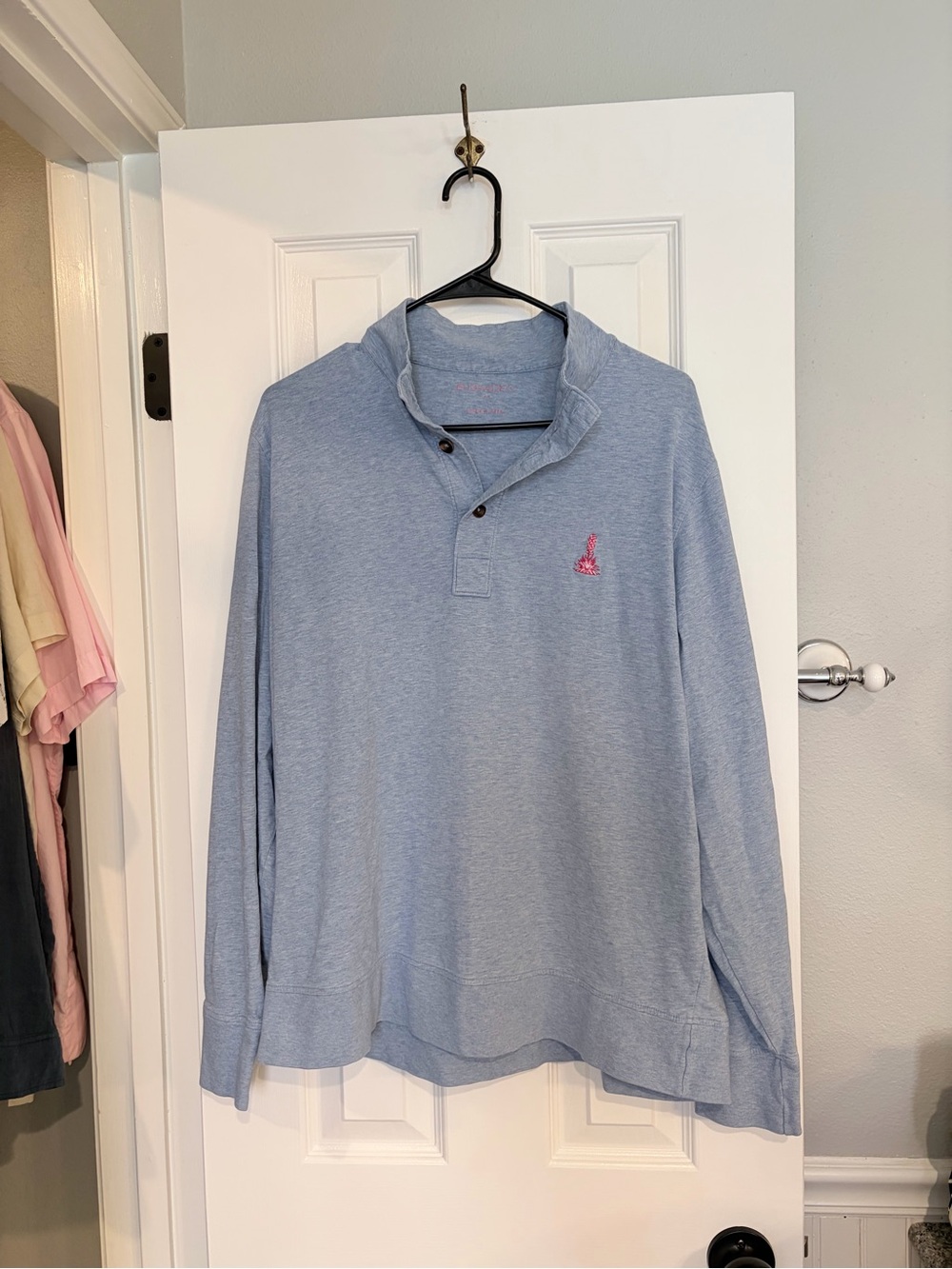B. Draddy Hurley Pima Cotton Performance Henley Pullover Large